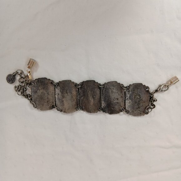 Silver Tone Brown Metallic Bracelet NWOT - Picture 8 of 11